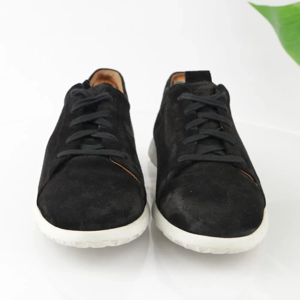 Ganter Womens Gabby Lace Up Shoe Size 10.5 G Black Suede Low Top Comfort Sneaker